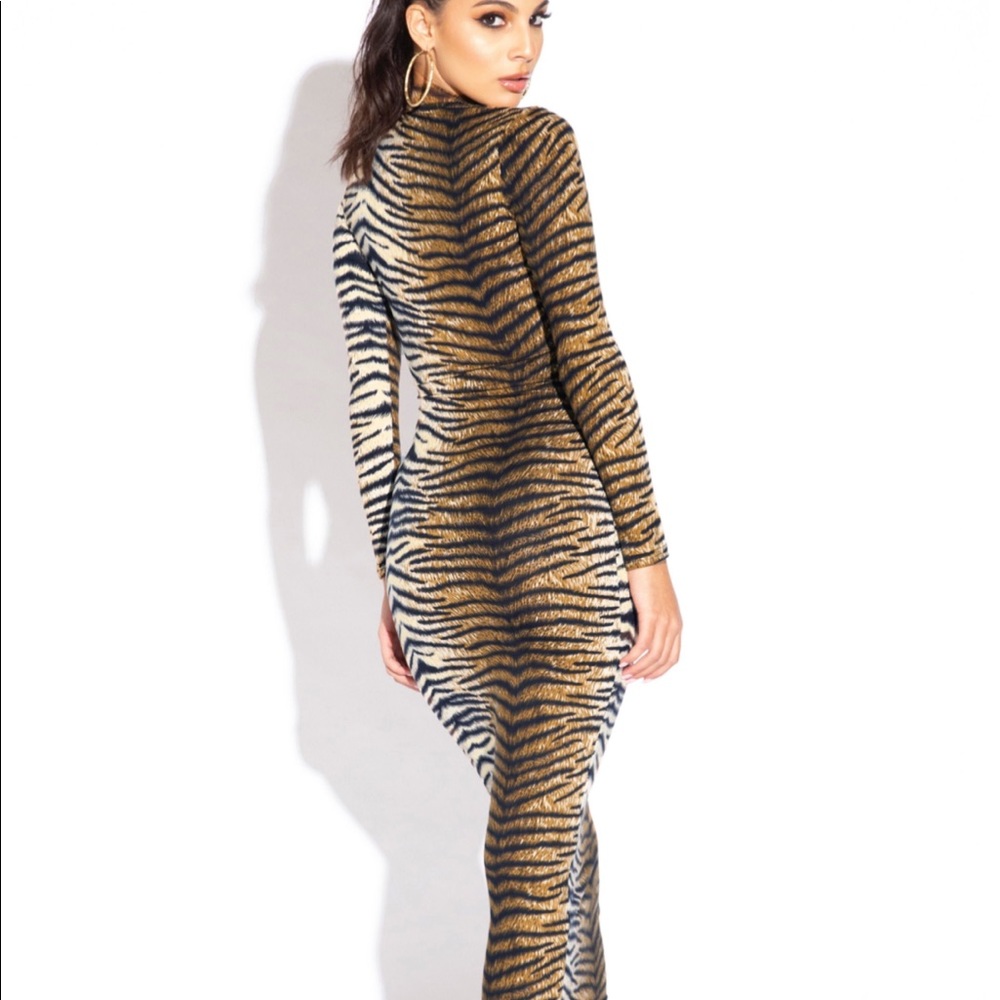 Matte Collection Naomi Animal Print Midi